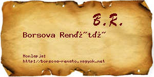 Borsova Renátó névjegykártya